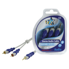 Standaard 3.5mm stereo mannelijk - 2x RCA mannelijk kabel 1,50 m