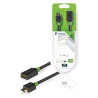 High Speed HDMI kabel met Ethernet HDMI-Connector - HDMI Female 2.00 m Antraciet