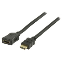 High Speed HDMI kabel met Ethernet HDMI-Connector - HDMI Female 3.00 m Zwart